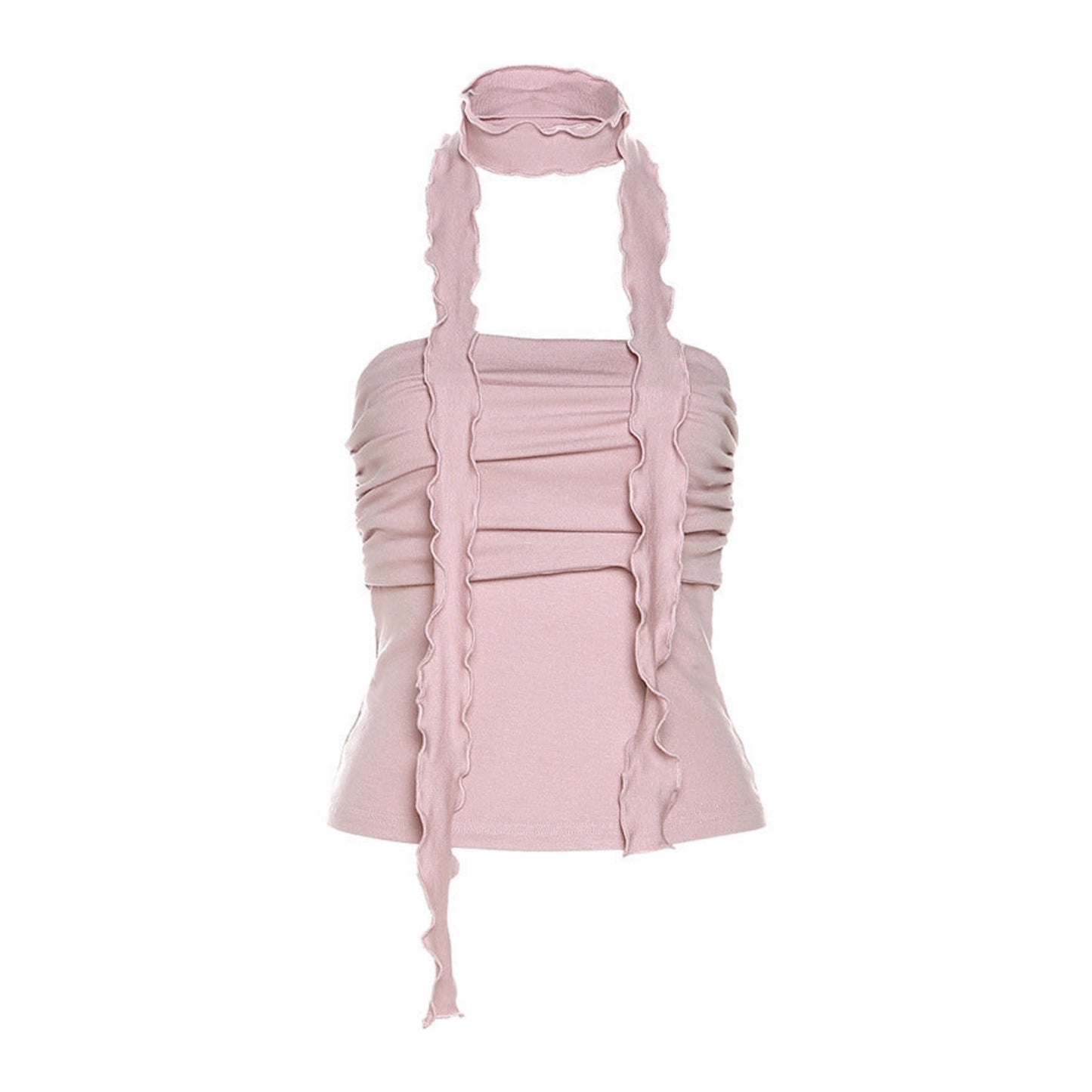๐ Pink Ruched Tube Top