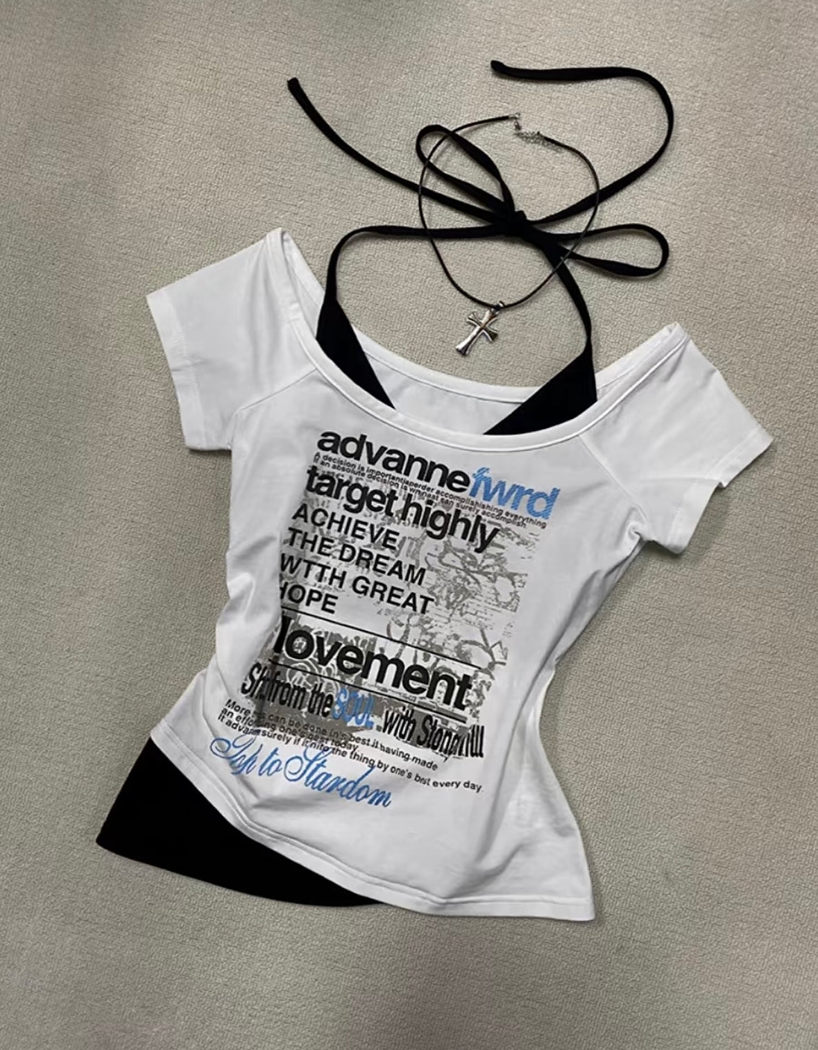 π Grunge Two-Piece Top