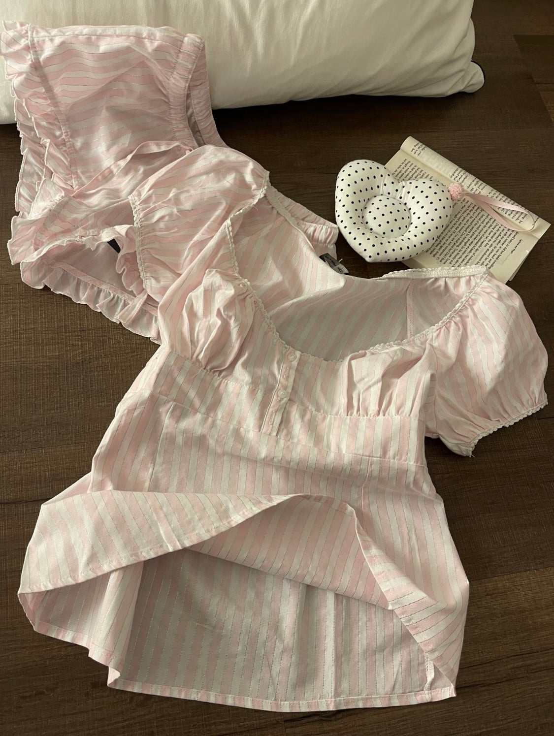 π Sweetheart Cotton Two-Piece Set