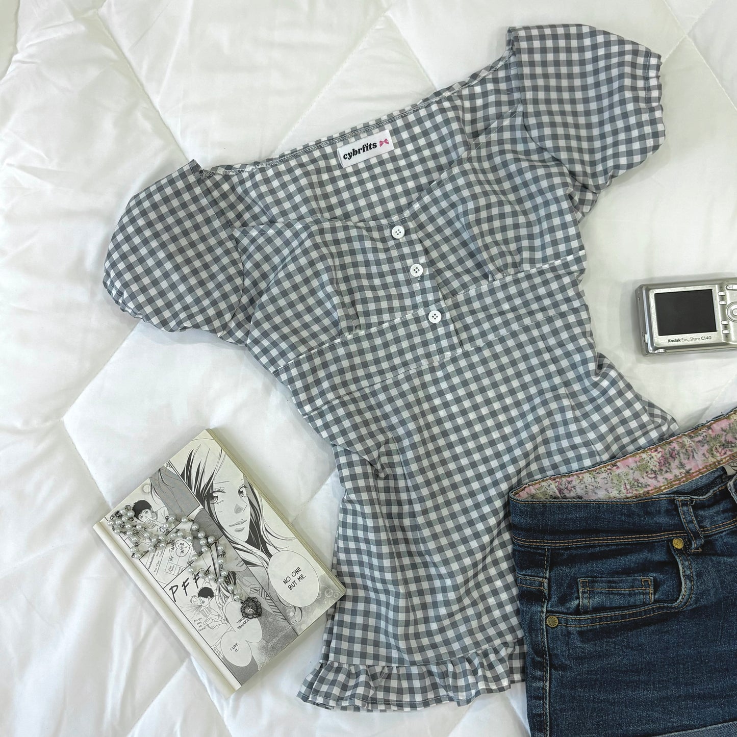 π Babydoll Gingham Top