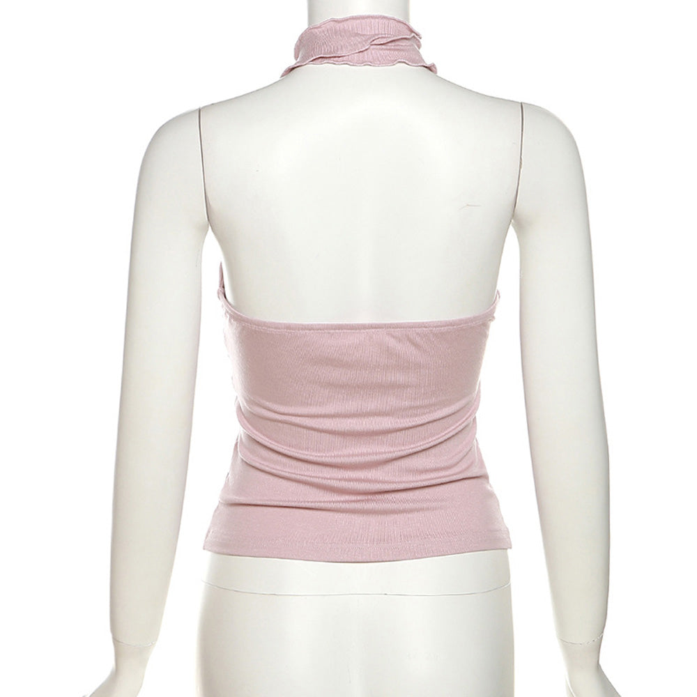 ๐ Pink Ruched Tube Top