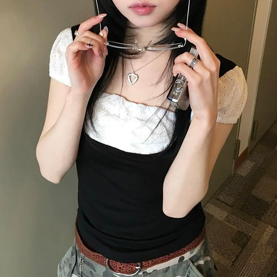 π Naomi Milkmaid Top