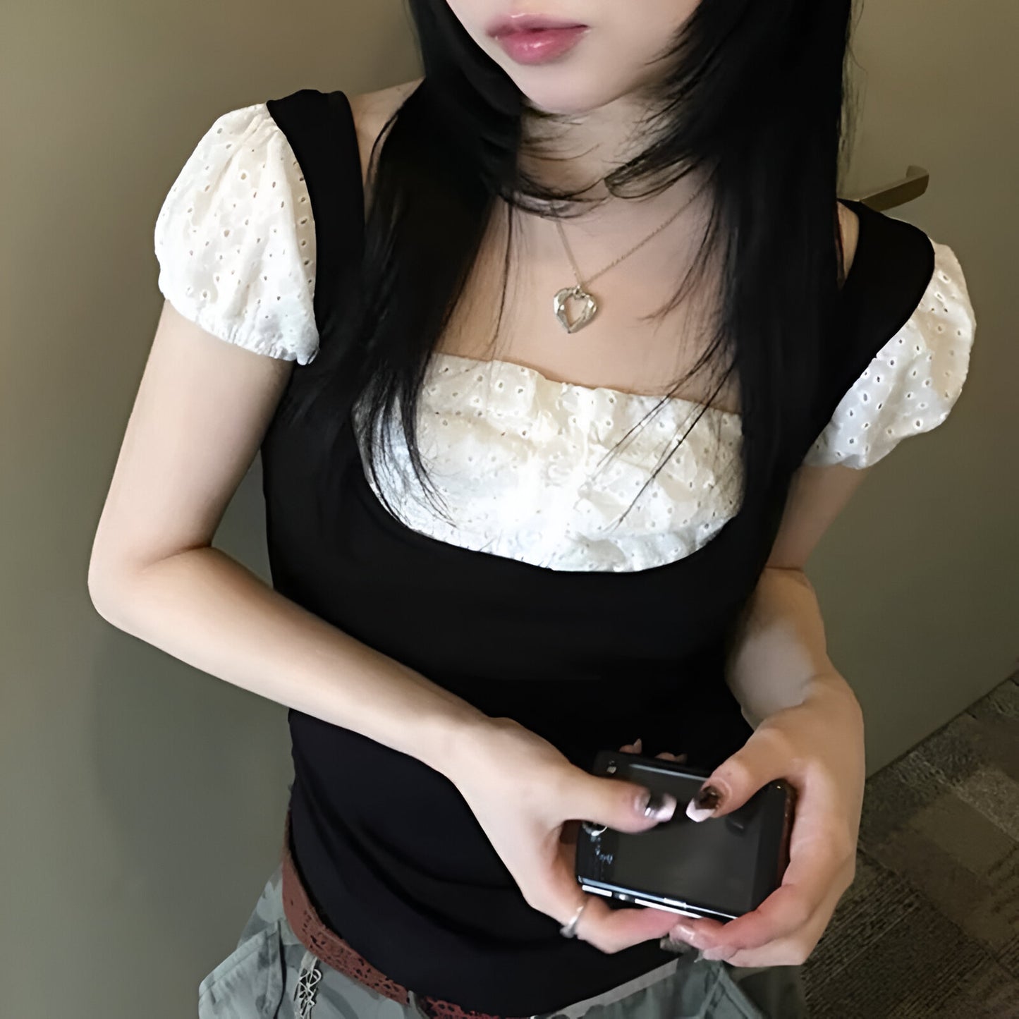 π Naomi Milkmaid Top