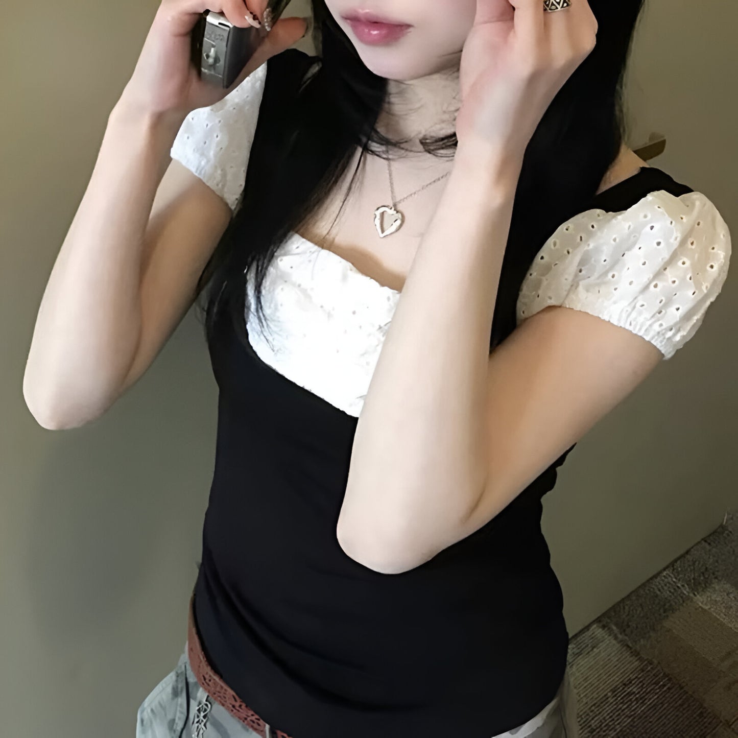 π Naomi Milkmaid Top