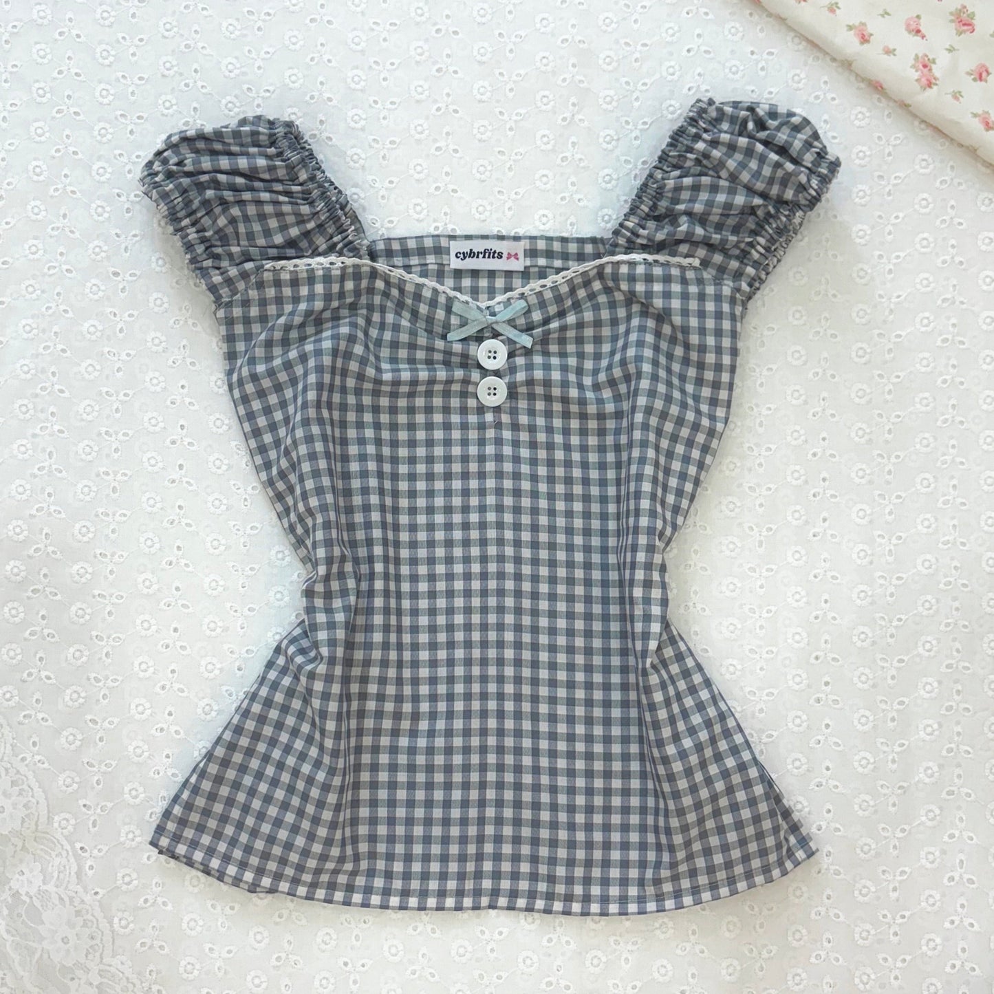 π Esme Blue Gingham Top