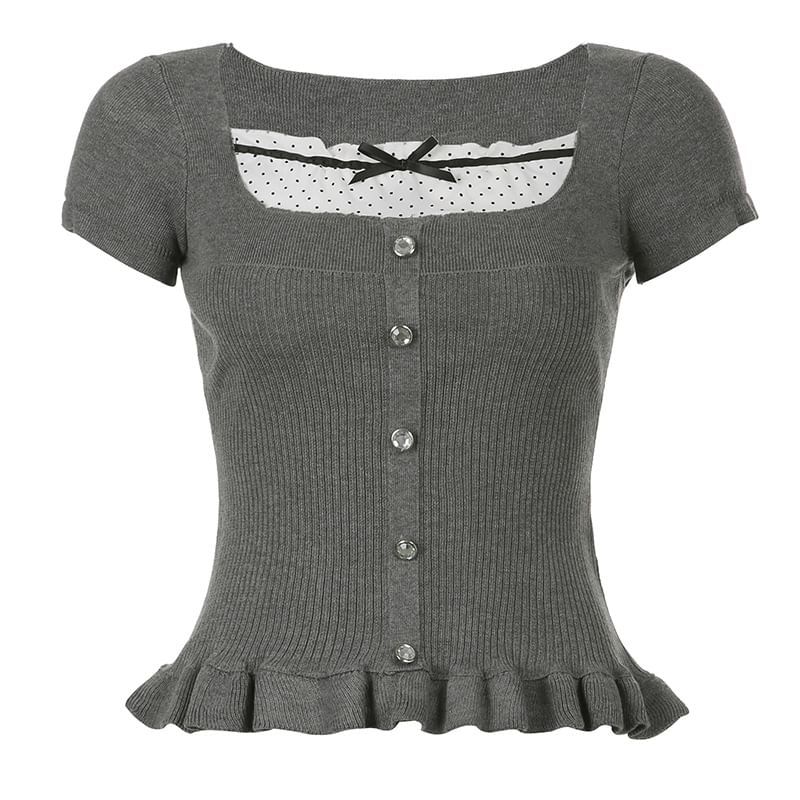 π Dark Milkmaid Top