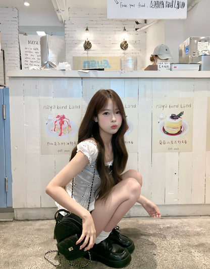 ♡ Swan Milkmaid Top [Pre-Order]