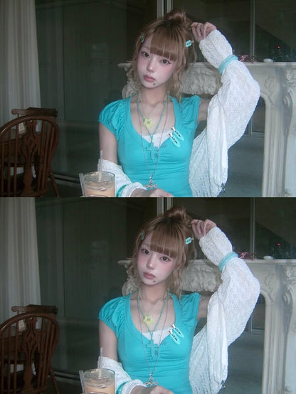 ♡ Lyla Teal Top