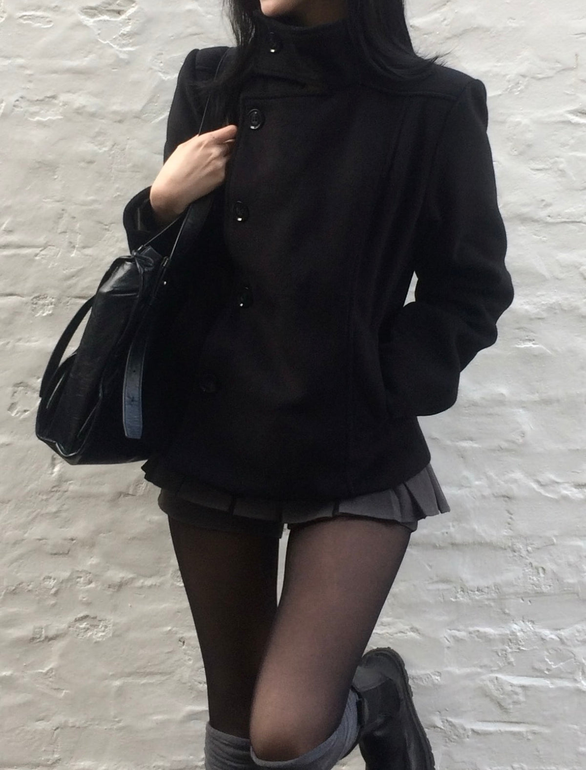 𐙚 Yumi High-Collar Pea Coat [Pre-Order]