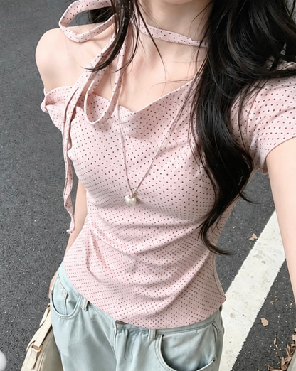 𐙚 Elira Polka Top [Pre-Order]