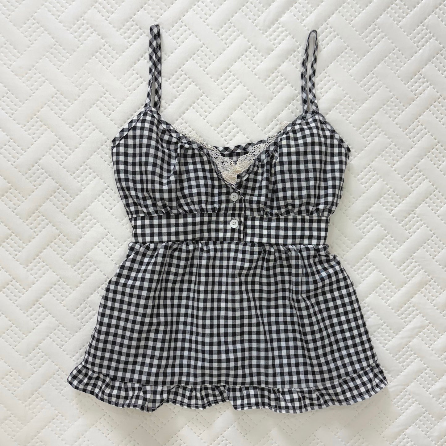 𐙚 Rei Black Gingham Top