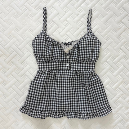 𐙚 Rei Black Gingham Top