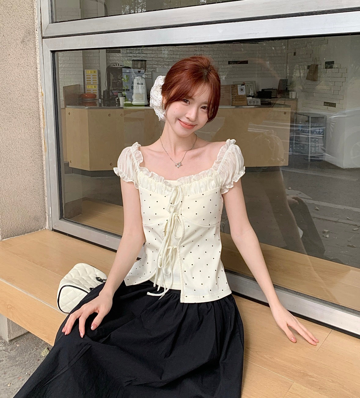 𐙚 Cerise Tie-Up Top [Pre-Order]