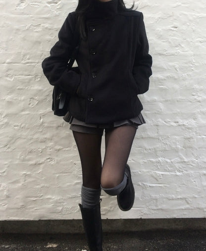 𐙚 Yumi High-Collar Pea Coat [Pre-Order]
