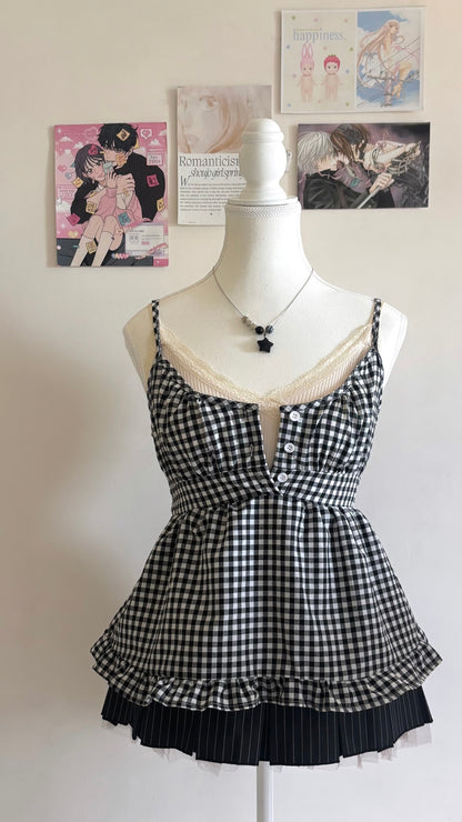 𐙚 Rei Black Gingham Top