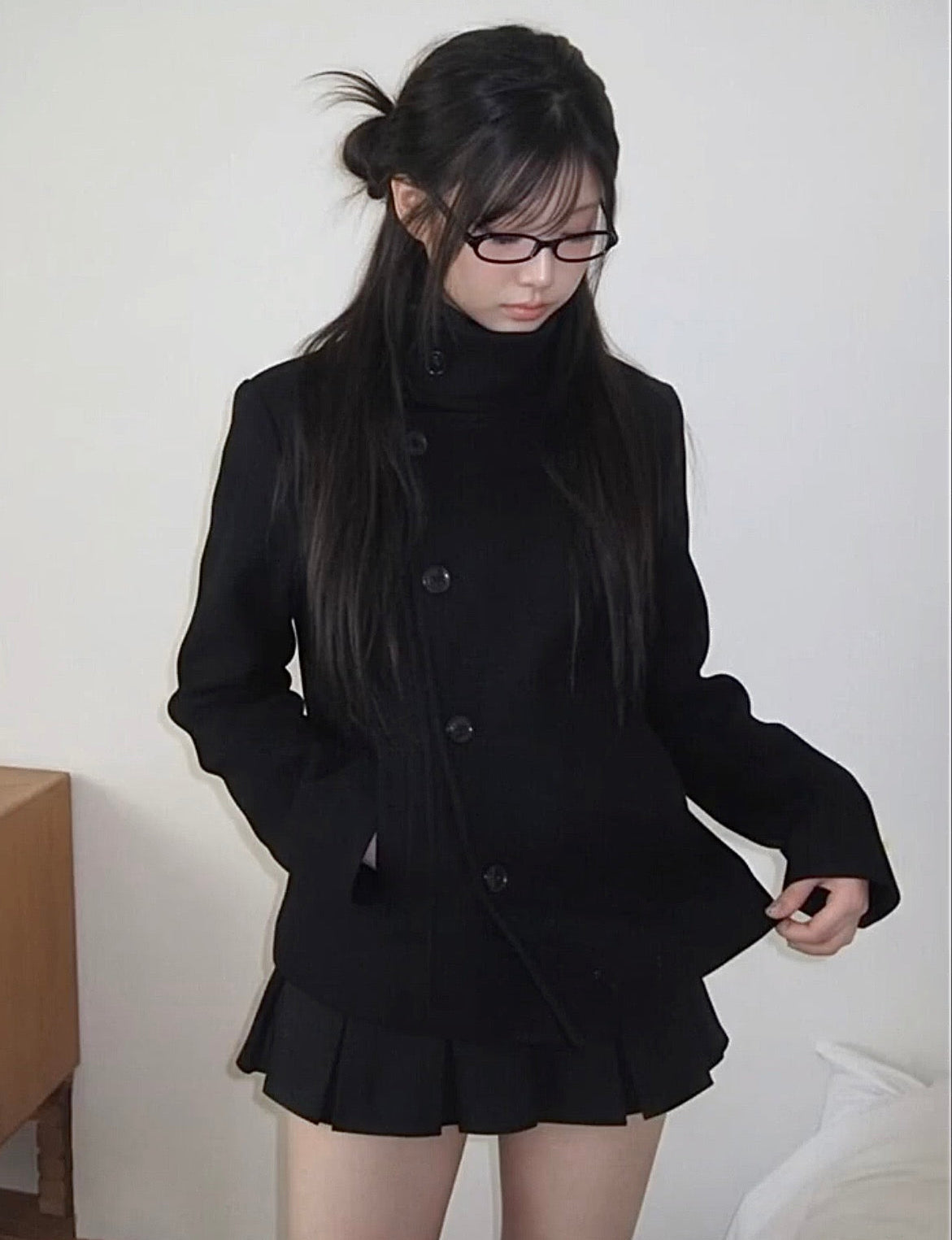 𐙚 Yumi High-Collar Pea Coat [Pre-Order]