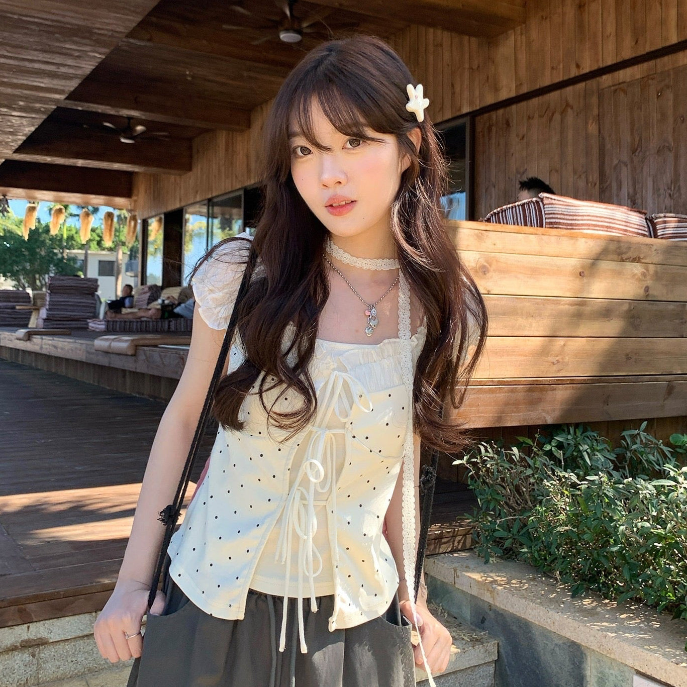 𐙚 Cerise Tie-Up Top [Pre-Order]