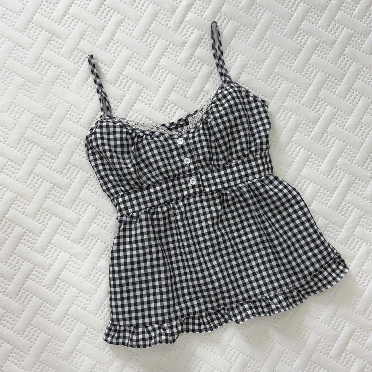 𐙚 Rei Black Gingham Top