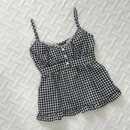 𐙚 Rei Black Gingham Top