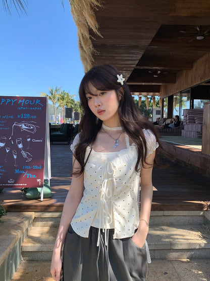 𐙚 Cerise Tie-Up Top [Pre-Order]