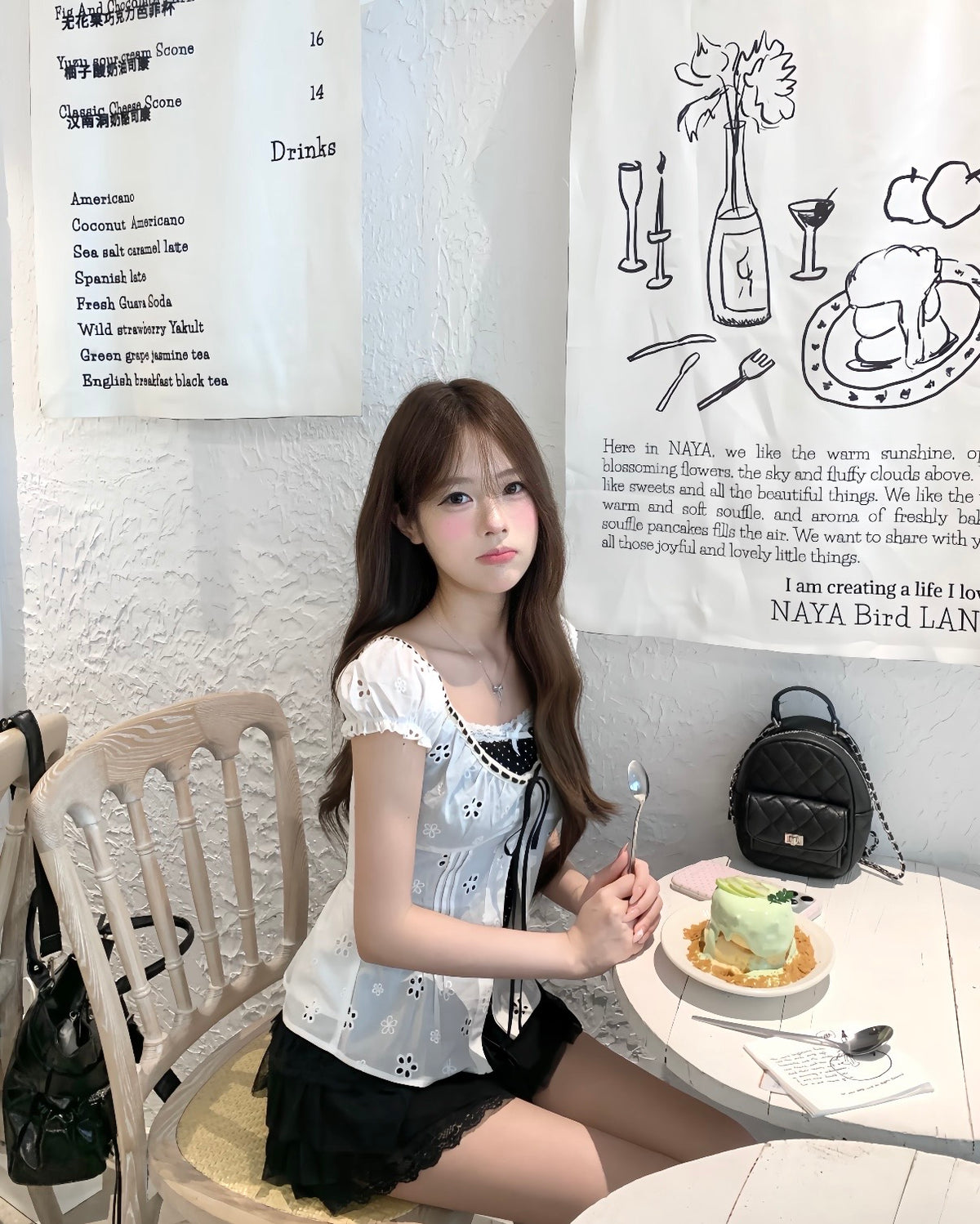 ♡ Swan Milkmaid Top [Pre-Order]