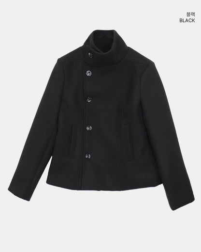 𐙚 Yumi High-Collar Pea Coat [Pre-Order]