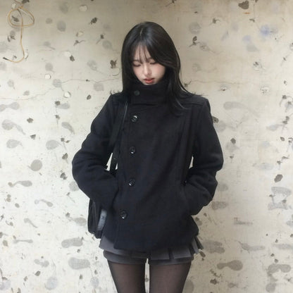 𐙚 Yumi High-Collar Pea Coat [Pre-Order]