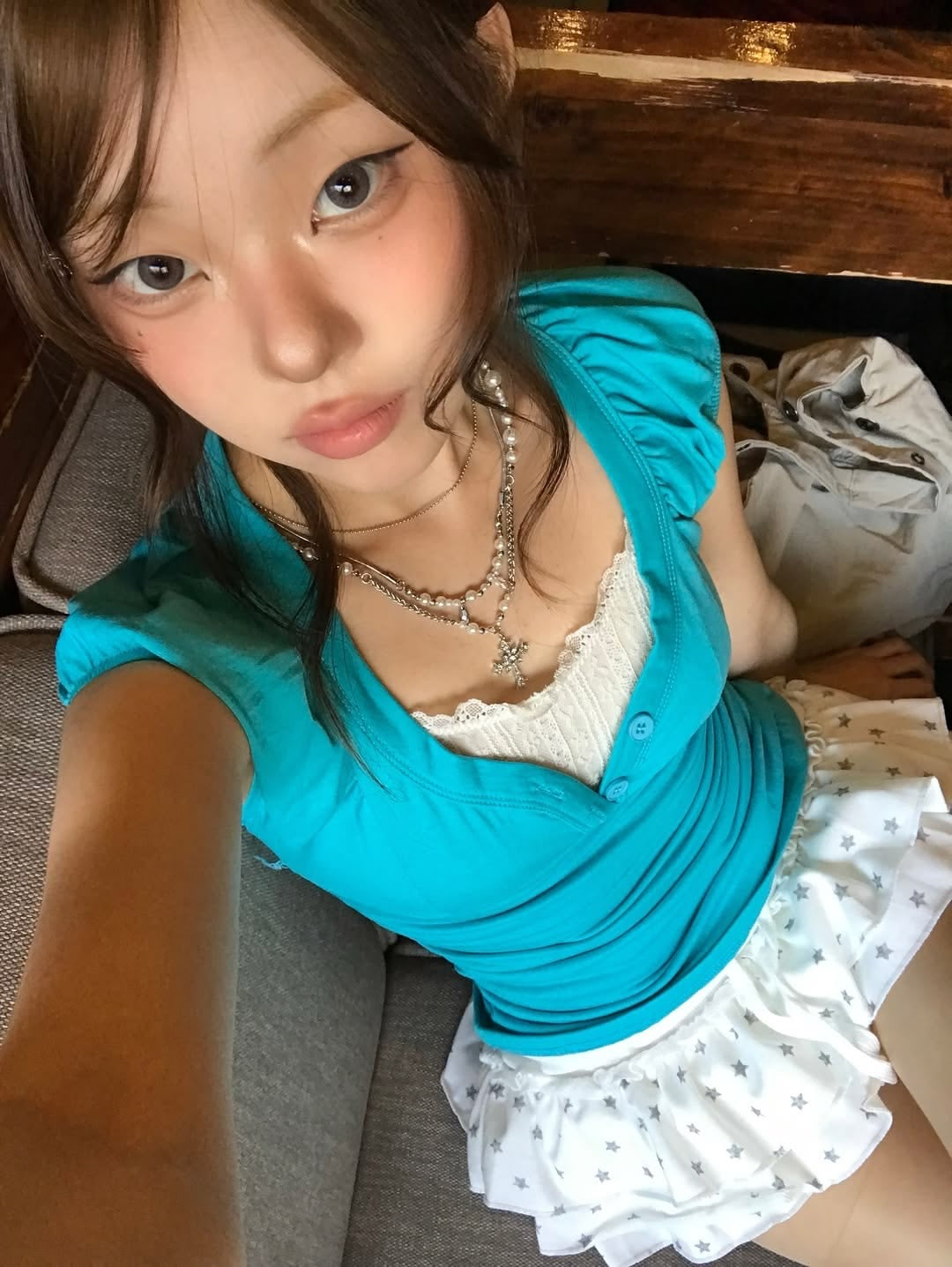 ♡ Lyla Teal Top
