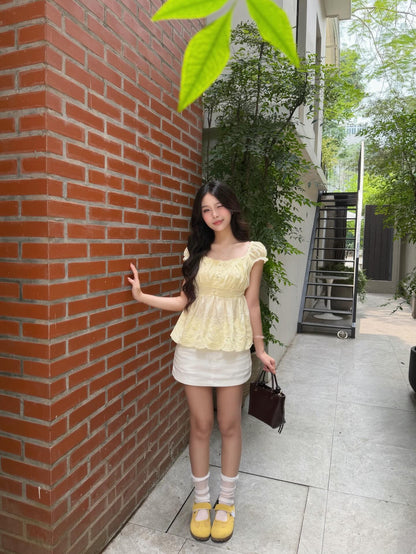 𐙚 Buttercup Milkmaid Top