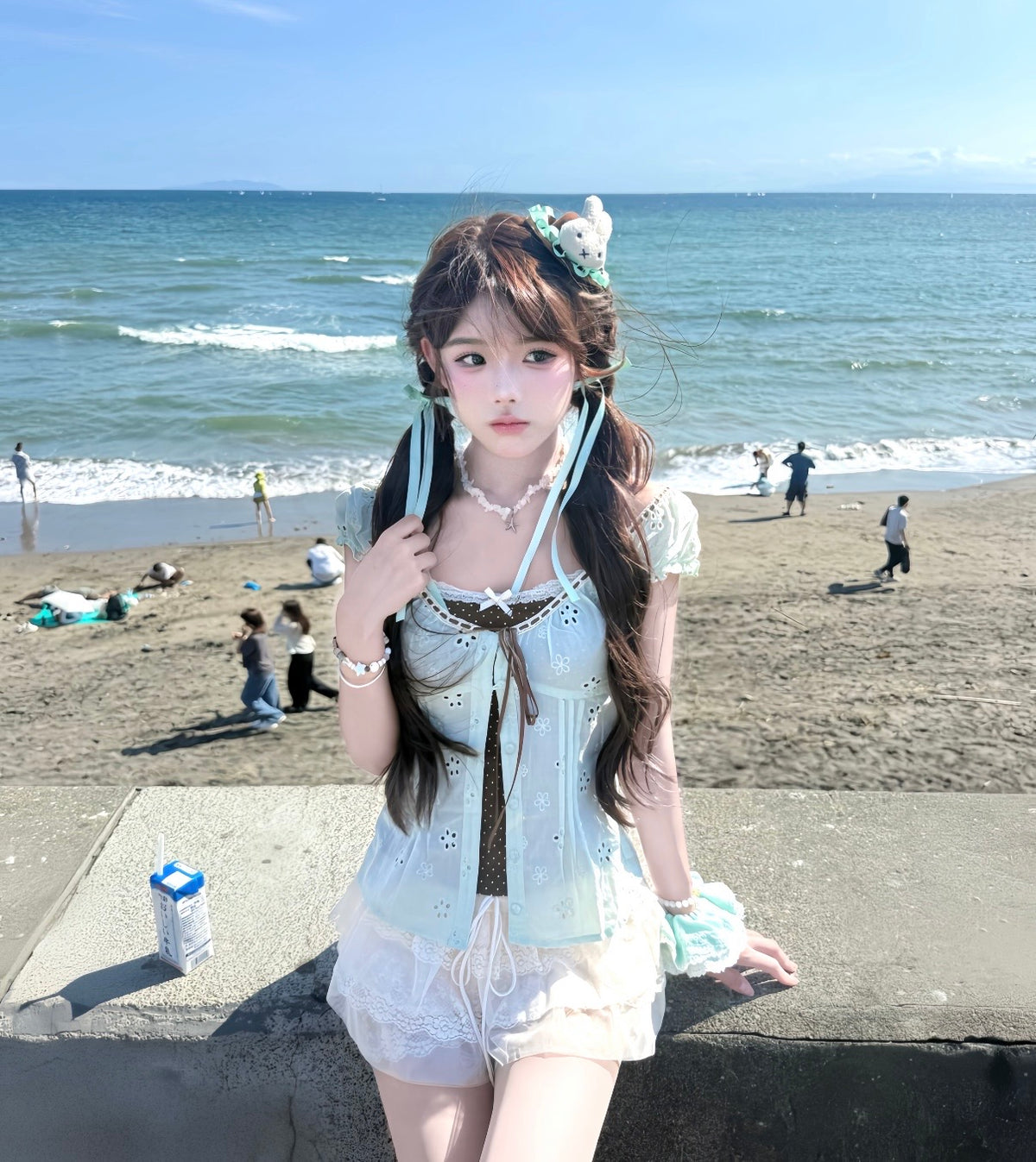 ♡ Mint Choco Milkmaid Top [Pre-Order]