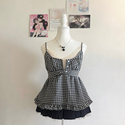 𐙚 Rei Black Gingham Top