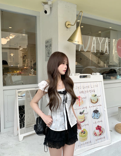 ♡ Swan Milkmaid Top [Pre-Order]
