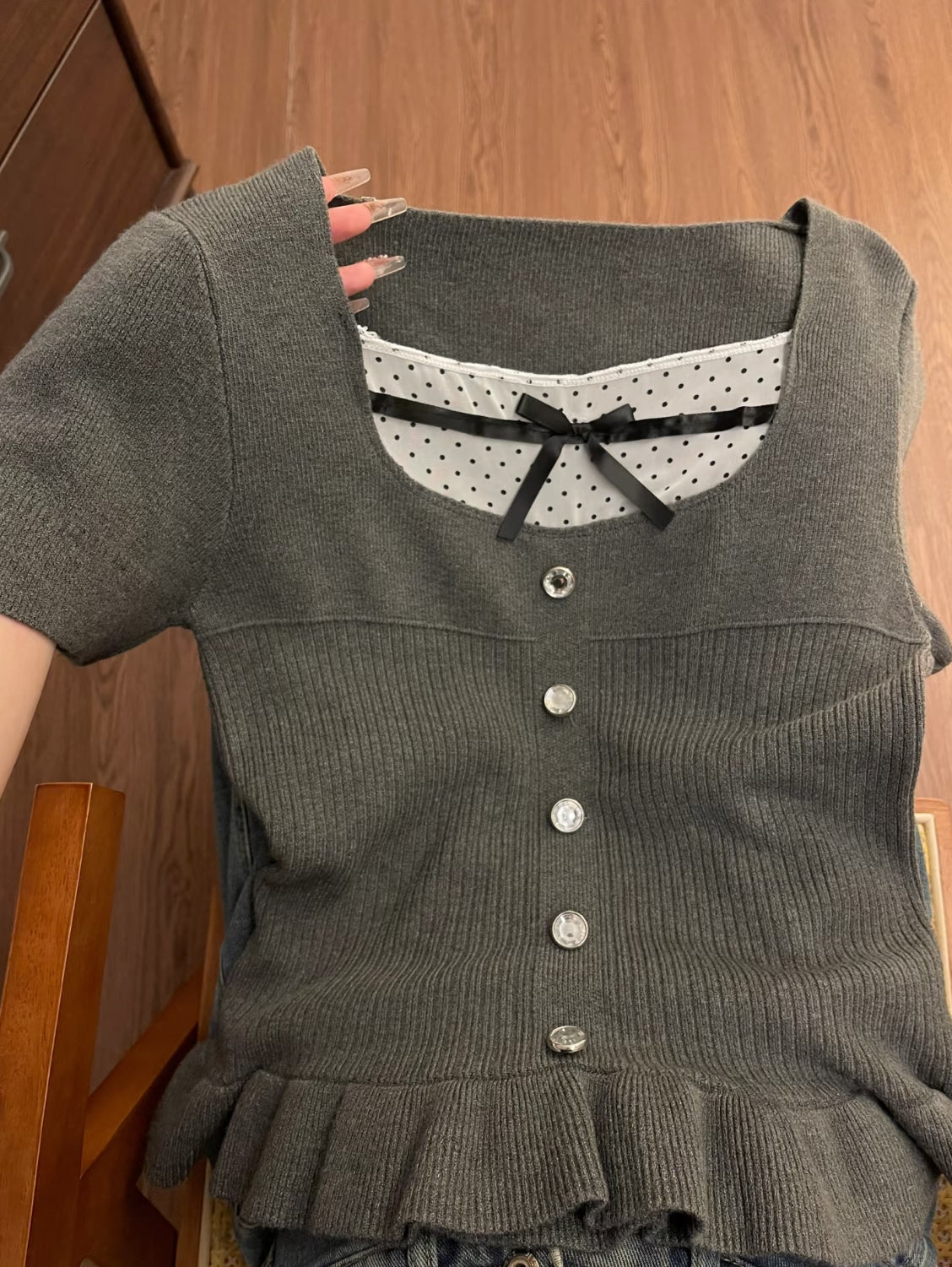 𐙚 Dark Milkmaid Top