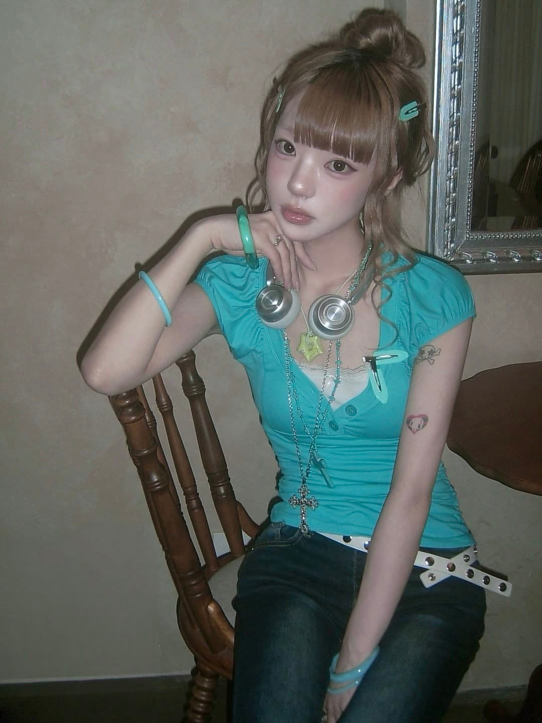 ♡ Lyla Teal Top