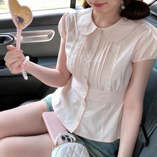 ♡ Mivie Tie-Up Shirt [Pre-Order]