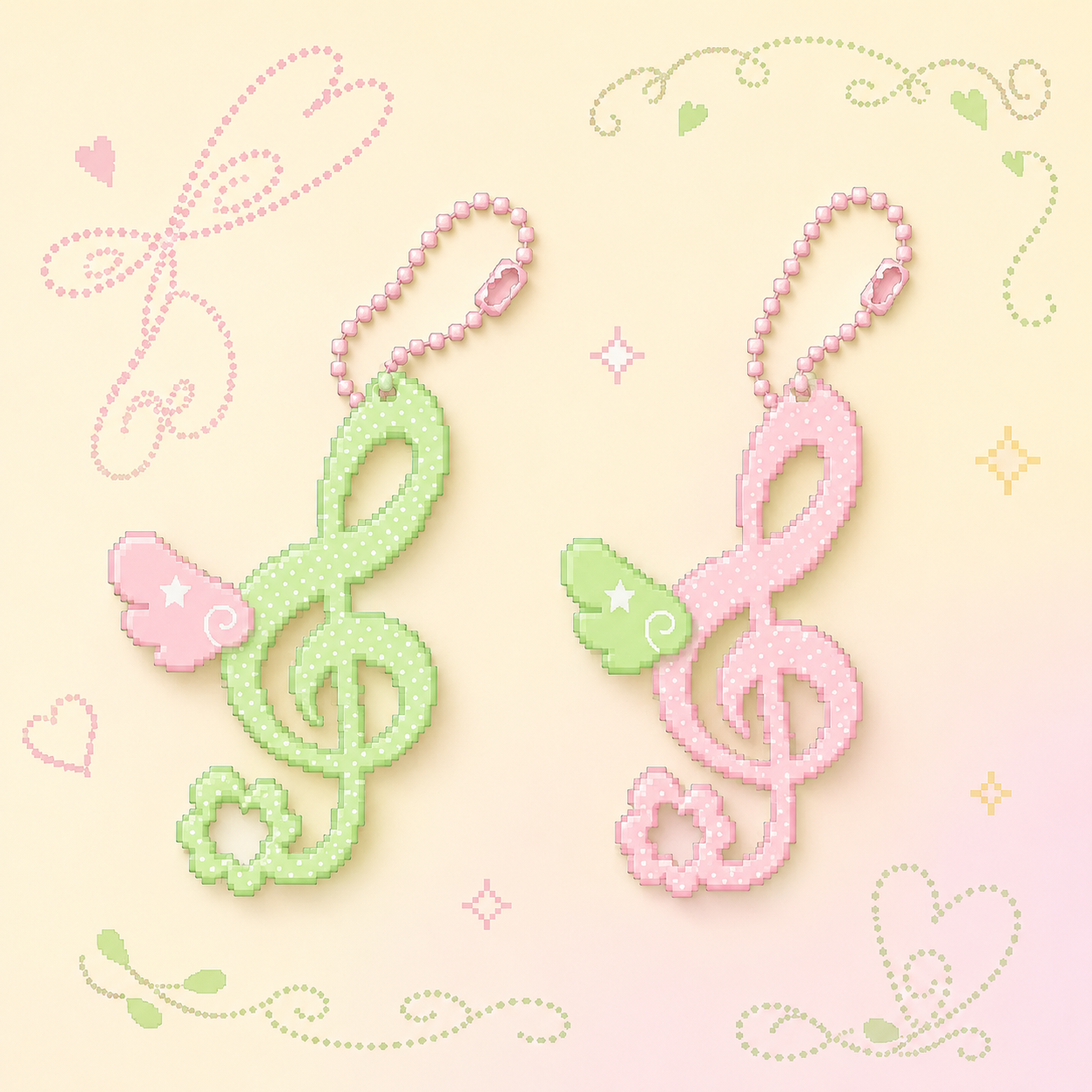 𐙚 Music Note Bag-Charms