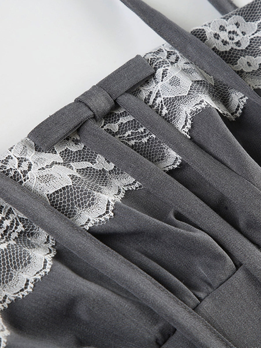 𐙚 Grey Siren Tie-Up Top