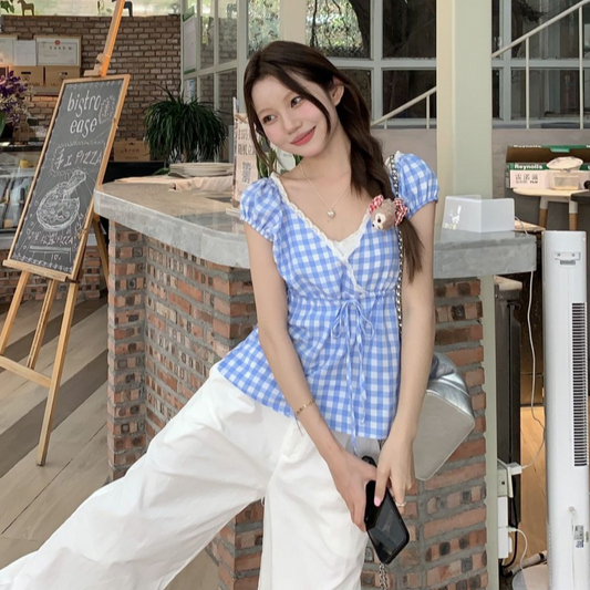𐙚 Cecelia Gingham Top