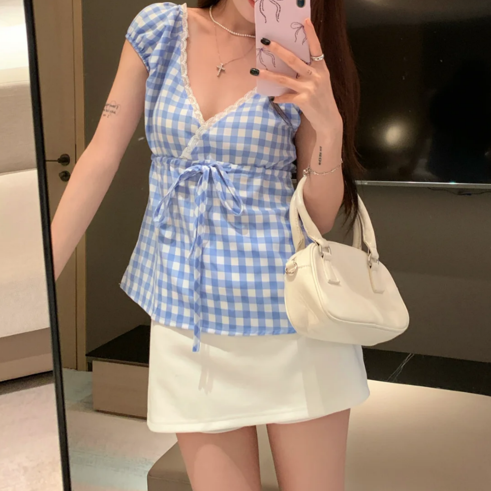 𐙚 Cecelia Gingham Top