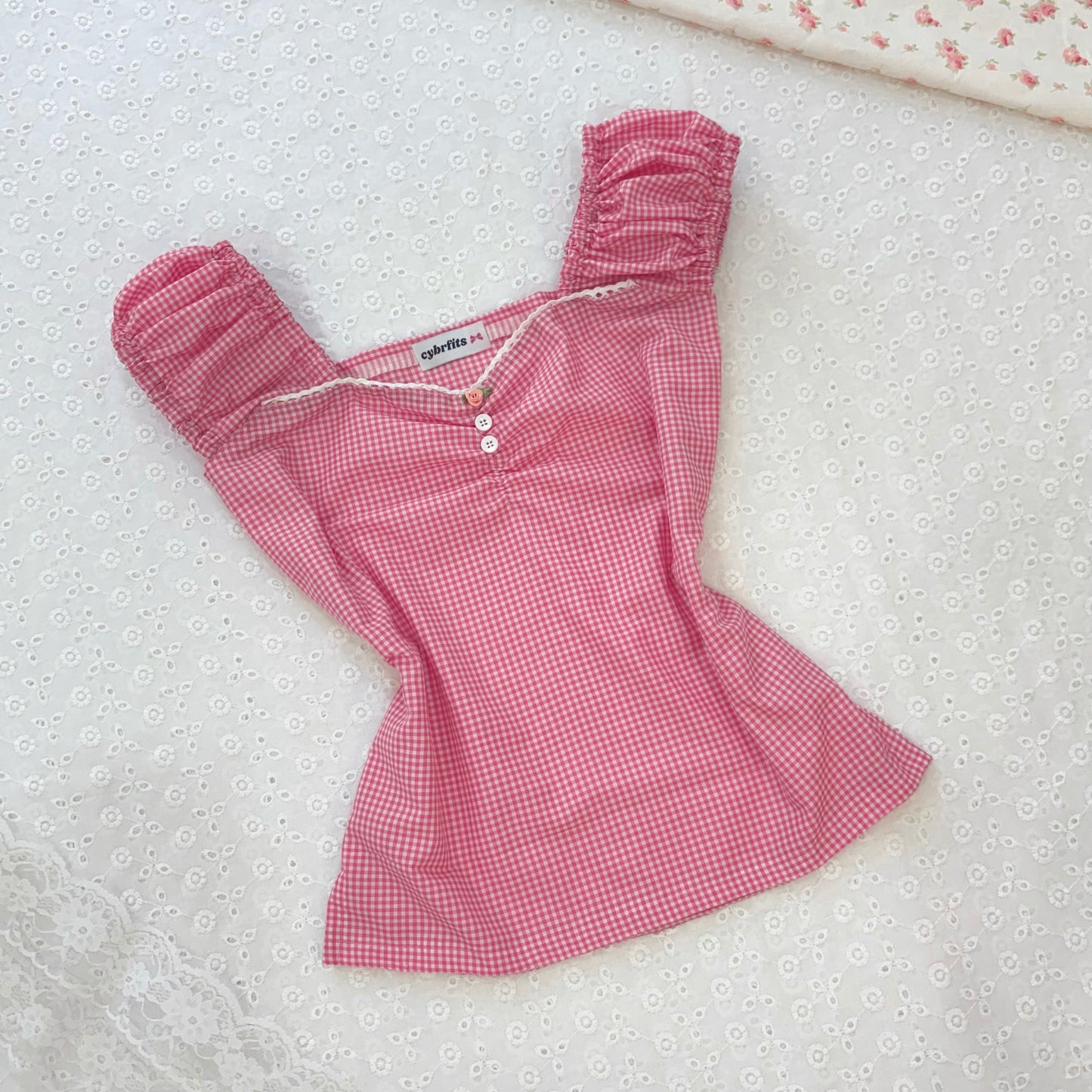 𐙚 Rosy Pink Gingham Top