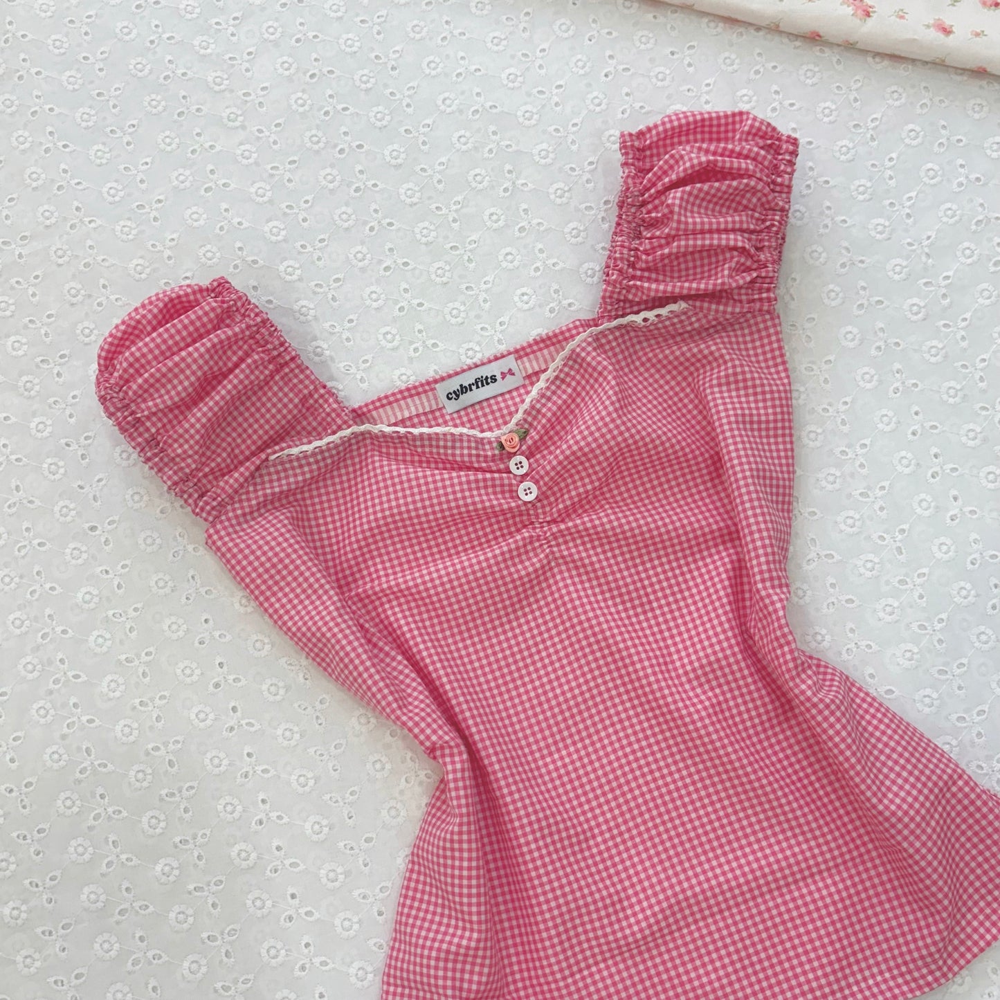 𐙚 Rosy Pink Gingham Top