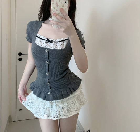 𐙚 Dark Milkmaid Top [Pre-Order]