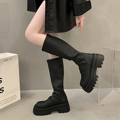 𐙚 Knee High Leather Boots