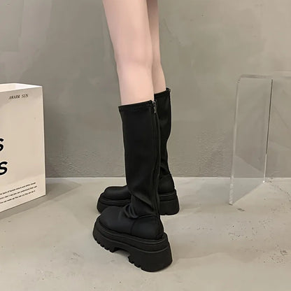 𐙚 Knee High Leather Boots