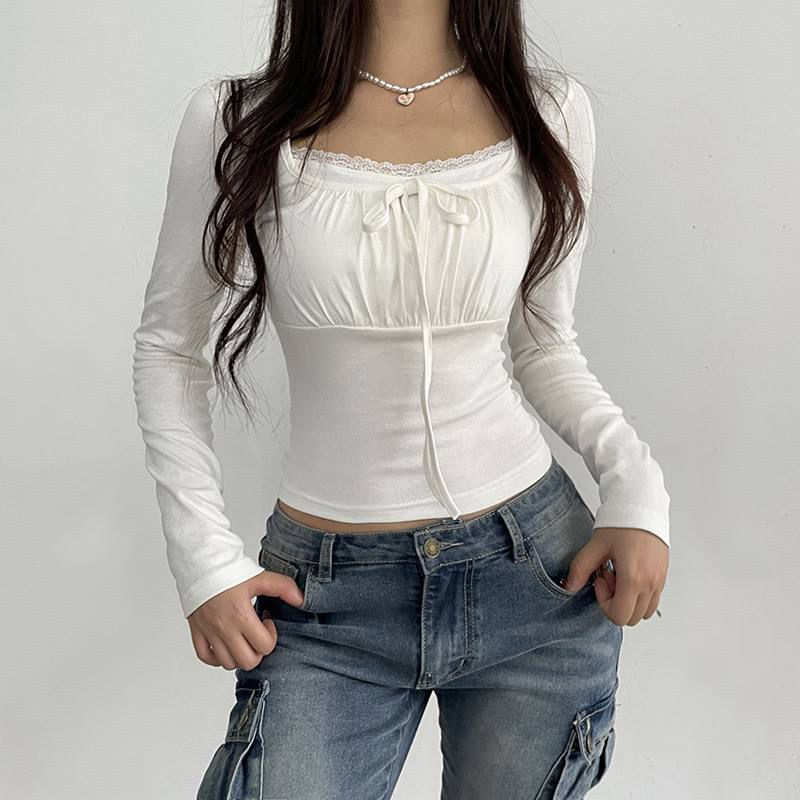 𐙚 White Milkmaid Top